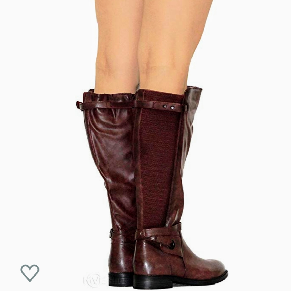Burgundy Riding Boots - Picture 2 of 3